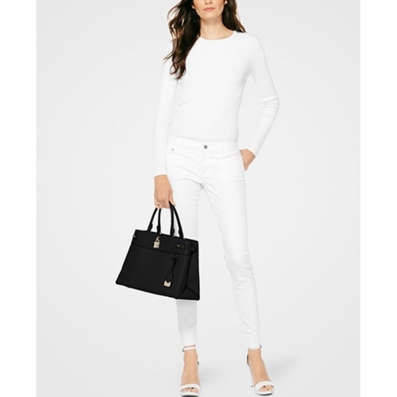 Michael Kors Gramercy Large Pebble Leather Satchel - Picture 2 of 7